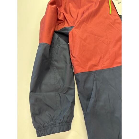 NWT Nike Air Woven Lined Jacket Full-Zip Hooded Colorblock Red/Navy Mens Sz XL - Picture 10 of 14